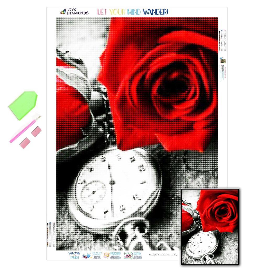 Diamantstickerei Rose Voll Quadratisch/Rund Neuankömmling 3D DIY Diamantmalerei Graue Ansicht Stich Kreuz Strass Bild Wandkunst Heimdekor