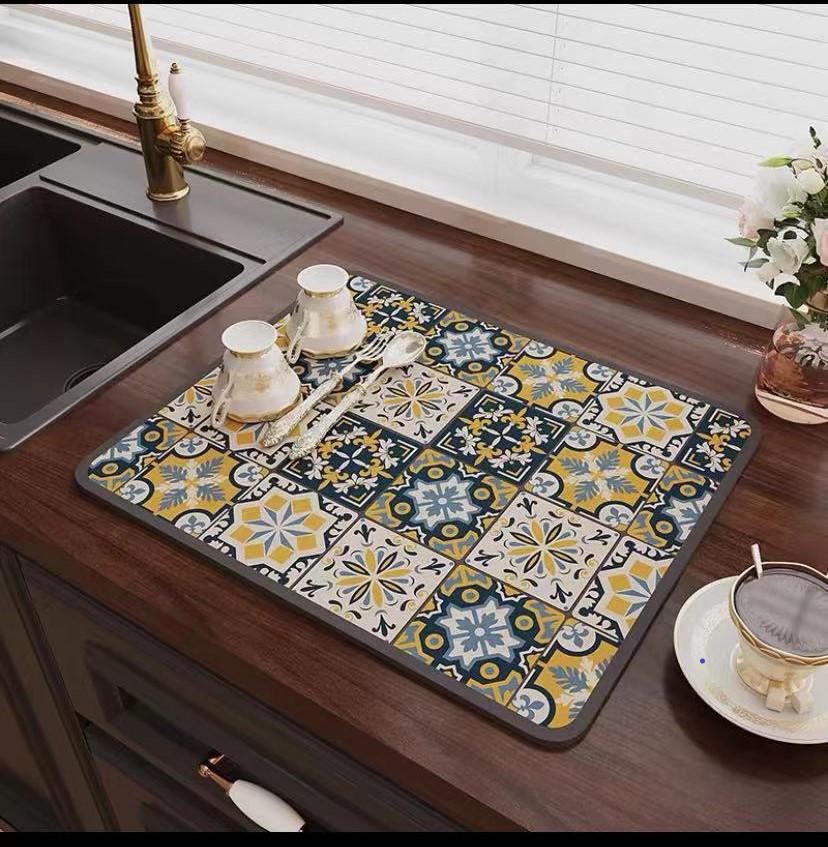 Absorbent Kitchen Drain & Tea Coaster Pad