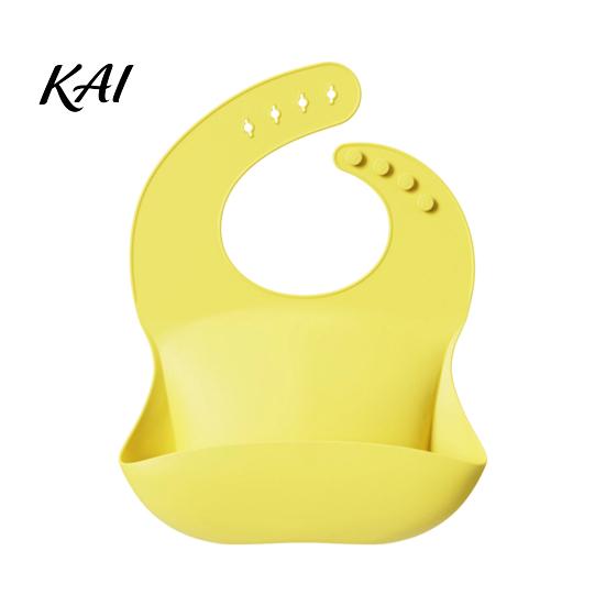 Adjustable Bibs for 6 Months to 3 Years Silicone Baby Bib, Waterproof Soft Feeding Durable Non Irritating Summer Large Pocket Food Catch Bib