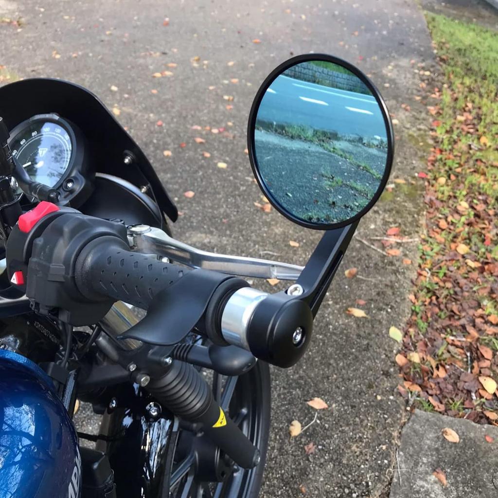 MAKGAGAAI Bar End Mirror: Motorcycle Left and Right Set Motorcycle