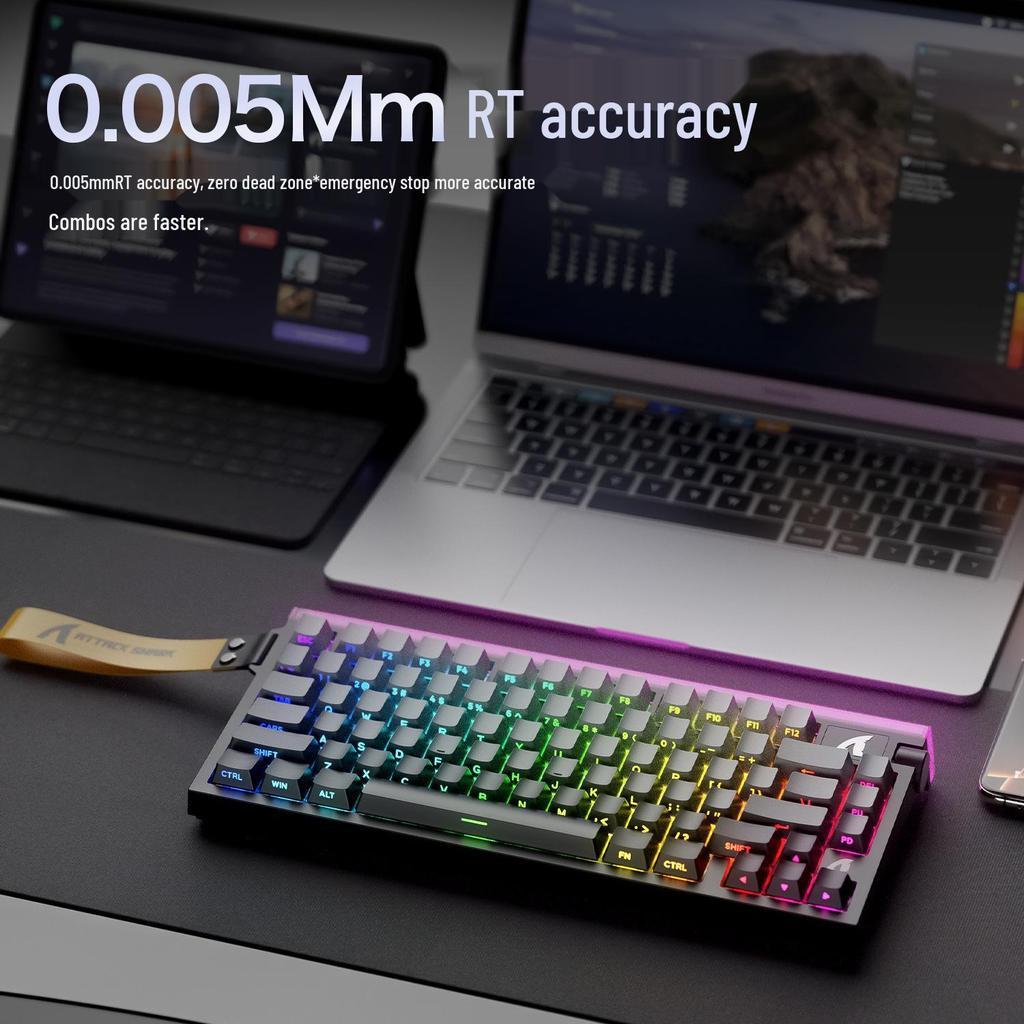 Teclado Mecánico con Cable RGB Esports ATTACKSHARK R85HE con Caja de Luz y Baja Latencia