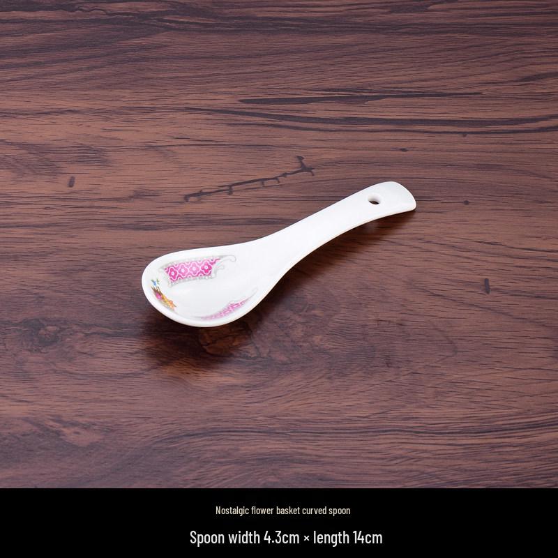 Hong Kong Style Vintage Ceramic Tableware: Fish Plate, Kway Teow Dish, Noodle Soup Bowl, Rice Bowl.