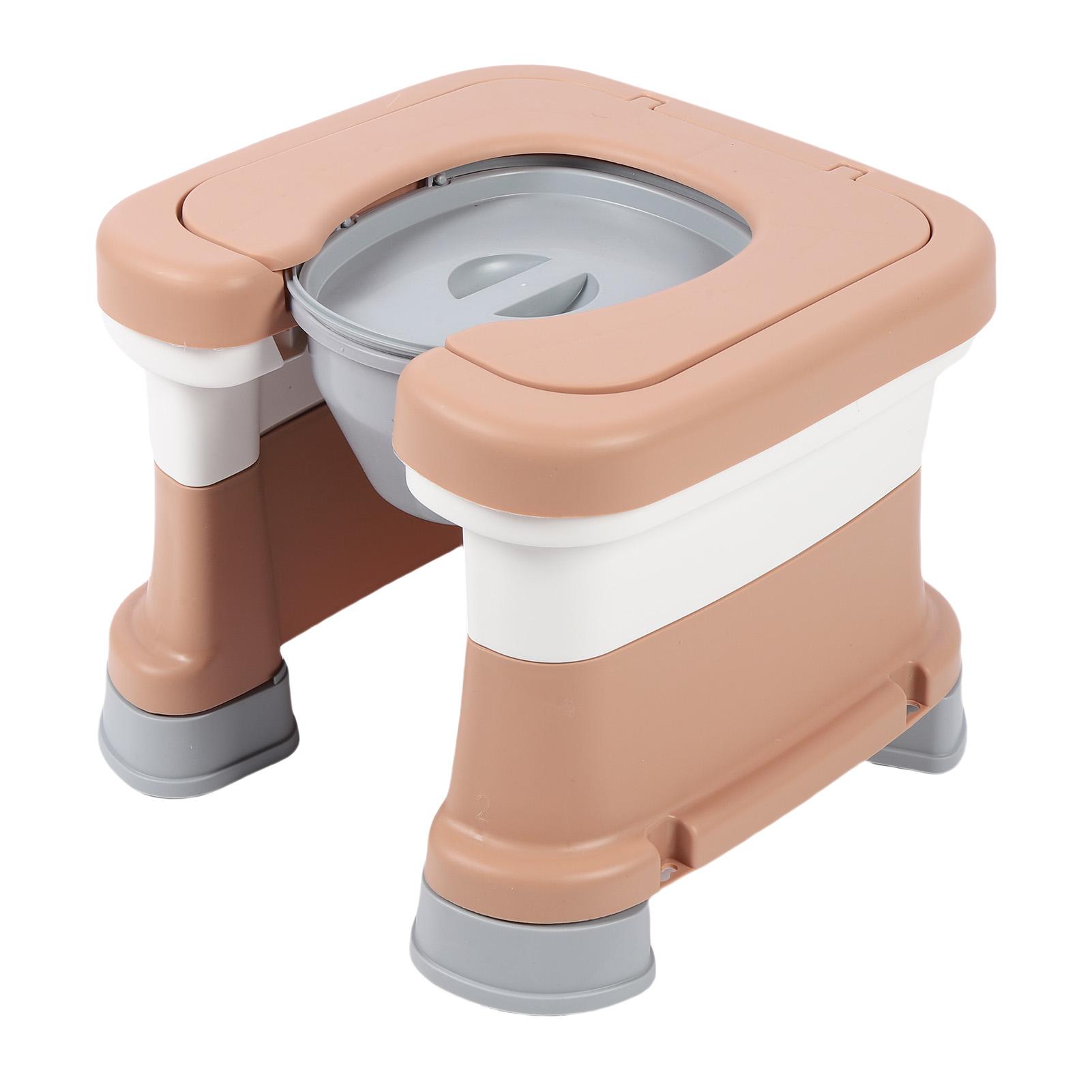 Portable Commode Chair Bedside Potty Shower Chair Non Slip Bedside Toilet for Bathing and Squat Toilet
