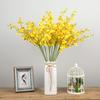 Yellow artificial fake flower plant potted Zen home decoration decoration plastic bouquet single peacock dancing orchid BL28360 yellow small branch