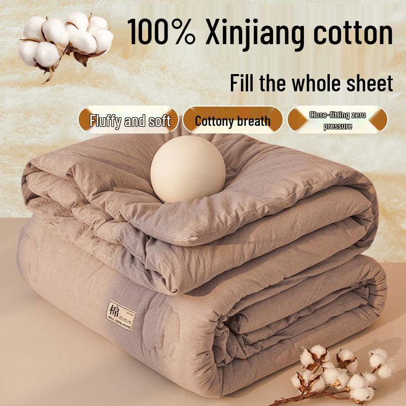 Premium Cotton Quilt: Class A, Single/Double, All-Season, Extra Thick for Winter Warmth