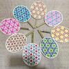 1pc Colorful Handmade Fan Ethnic Style Bamboo Woven Fan Summer Anti-mosquito Cooler Braided Hand Fan Crafts Home Decoration