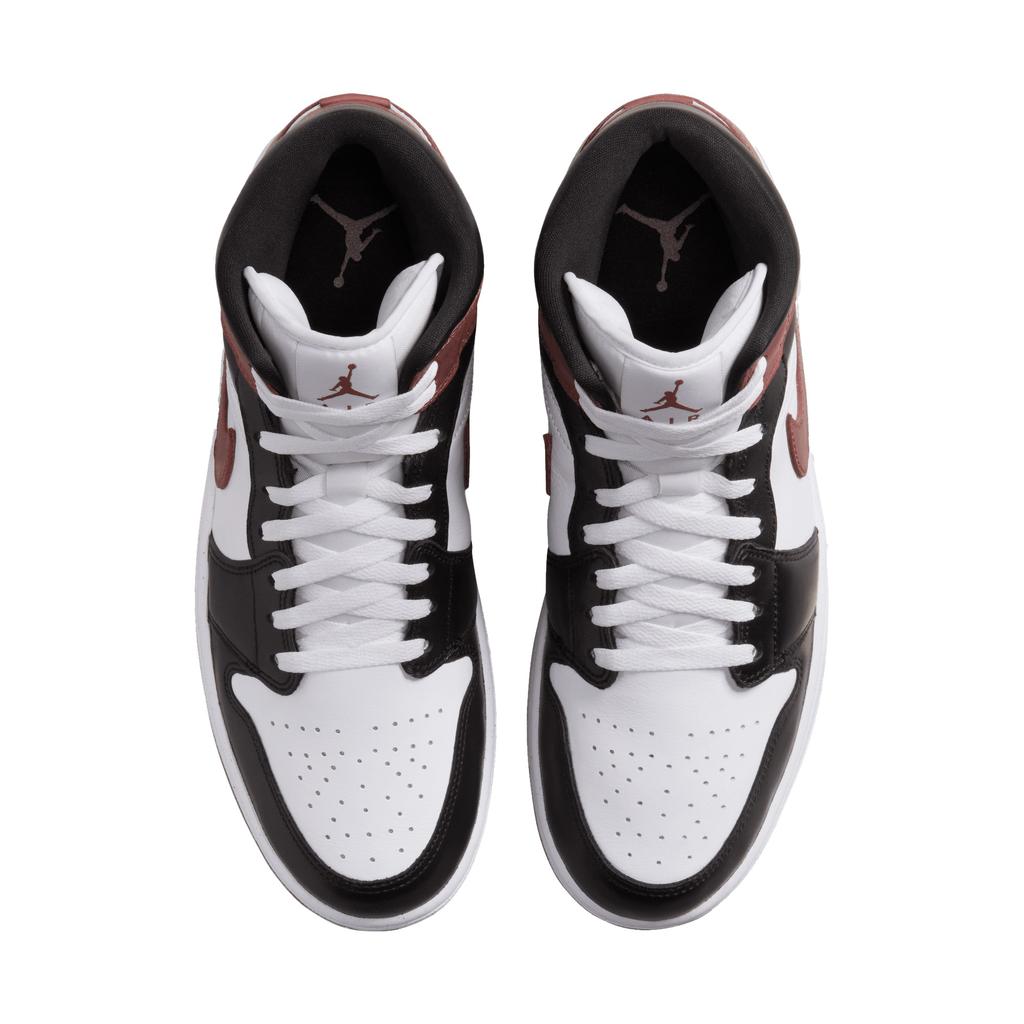 Air Jordan 1 Mid 'White Red Black' Men's HF3216-102