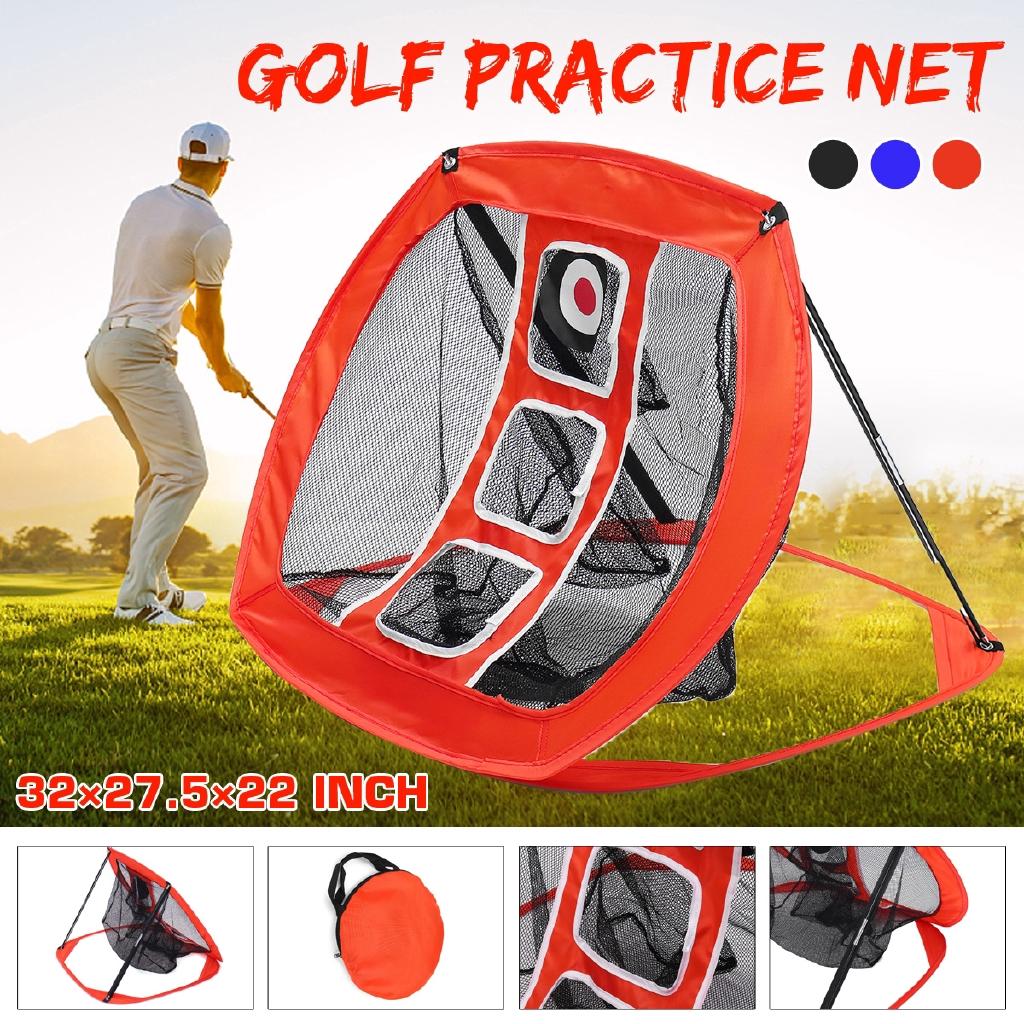 

Nylon Golf Practice Net Golf Outdoor Indoor Chipping Pitching Cages Portable Golf Practice Training Aids Easy Net Equipment New чёрный