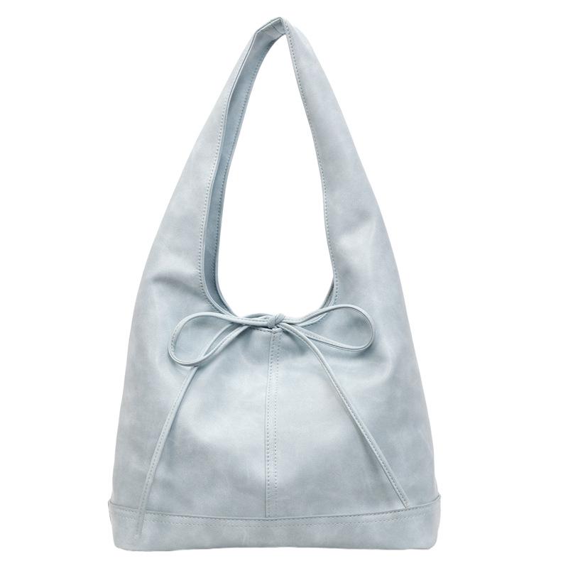 Koreanische, stylische Handtasche mit großem Fassungsvermögen und Schleifenverschluss – trendiges Design für Damen