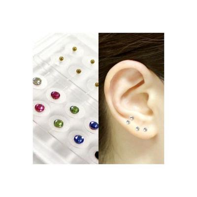 Caja de terapia - Parches para acupresión de oreja, 20 tipos básicos + 20 tipos cúbicos de colores