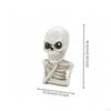 Sitting Skeleton Statue Gothic Figurine Macabre Cranium for Desk