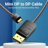 Vention Mini DP To DP Cable 4K Mini Displayport To DisplayPort Cable Adapter for Macbook Pro Air Computer TV DP To Mini DP Cable