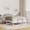 Bed Frame White 75 x 190 cm Solid Pine Wood
