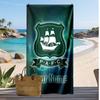 Plymouth Argyle FC Gepersonaliseerde Bedrukte Strandlaken Voetbal Logo Steun Aangepaste Naam Tekst Absorberende Handdoek Voor Sport Reizen Speciaal Cadeau
