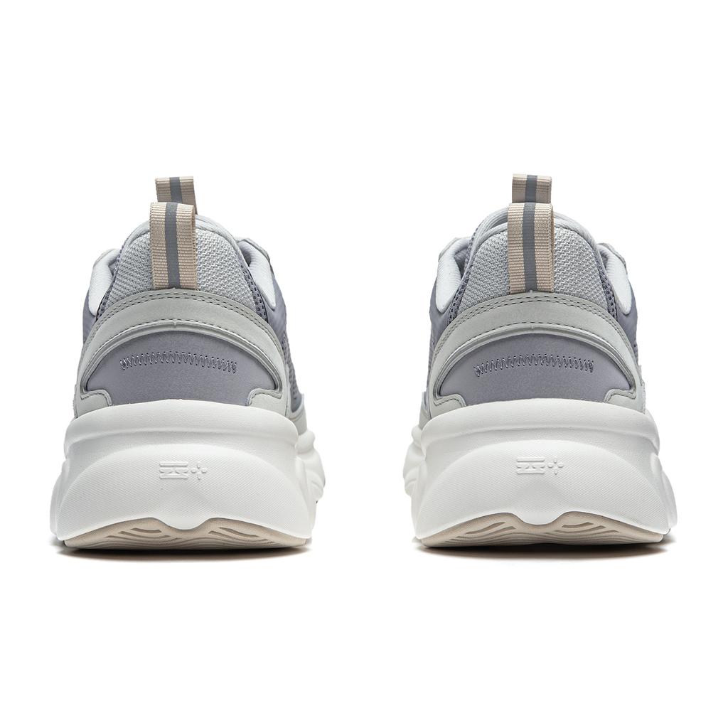 Li Ning Coconut 2.0 Comfortable Versatile Thick Sole Height Increasing Non-Slip Wear-Resistant Low-Top Casual Shoes Men Sneakers Gray AGCU249-6