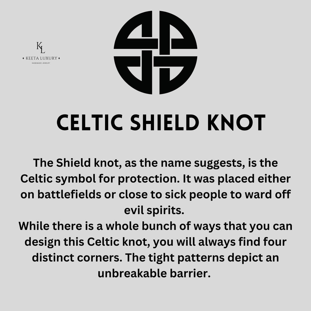 Genuine Tiger's Eye & Matte Onyx Bead Bracelet Celtic Shield Knot Bracelets for Men Tiger's Eye Beaded Jewelry Unique Fashion for Men