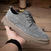 Retro Genuine Leather Men Shoes Casual Non Slip Wear Resistant Daily Business Shoe Hot Sale Round Toe Low Top British Styl