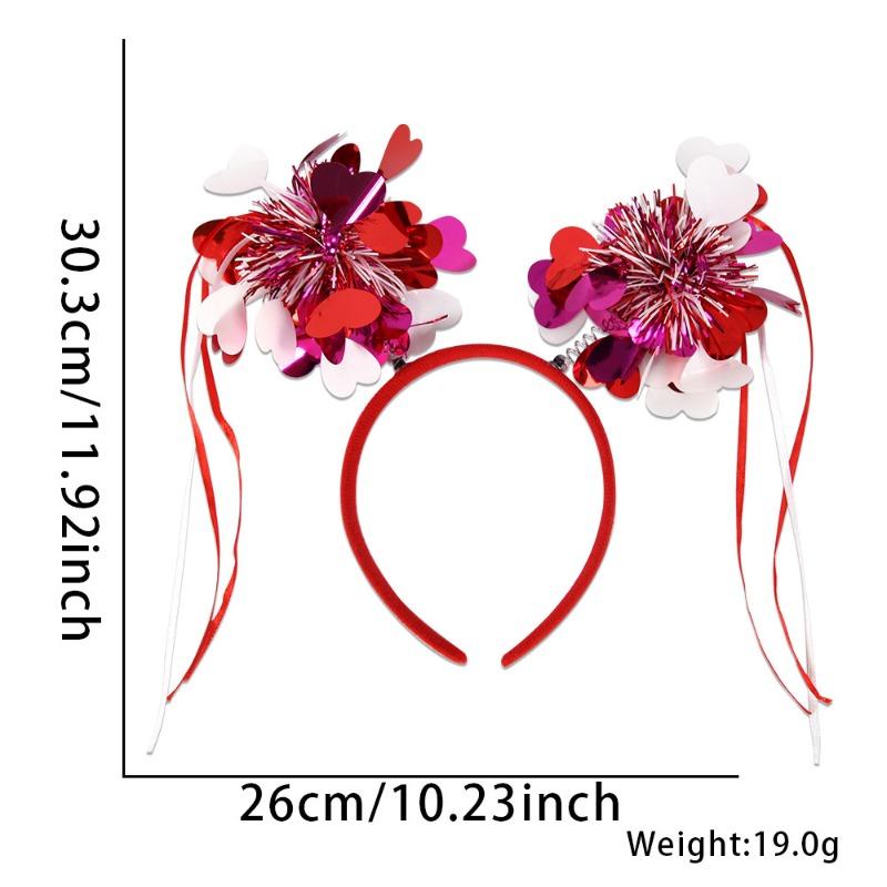 1 Valentine's Day Love Themed Headband for Valentine's Day Party Romantic Outfit with Love Elements and Diverse Design Styles
