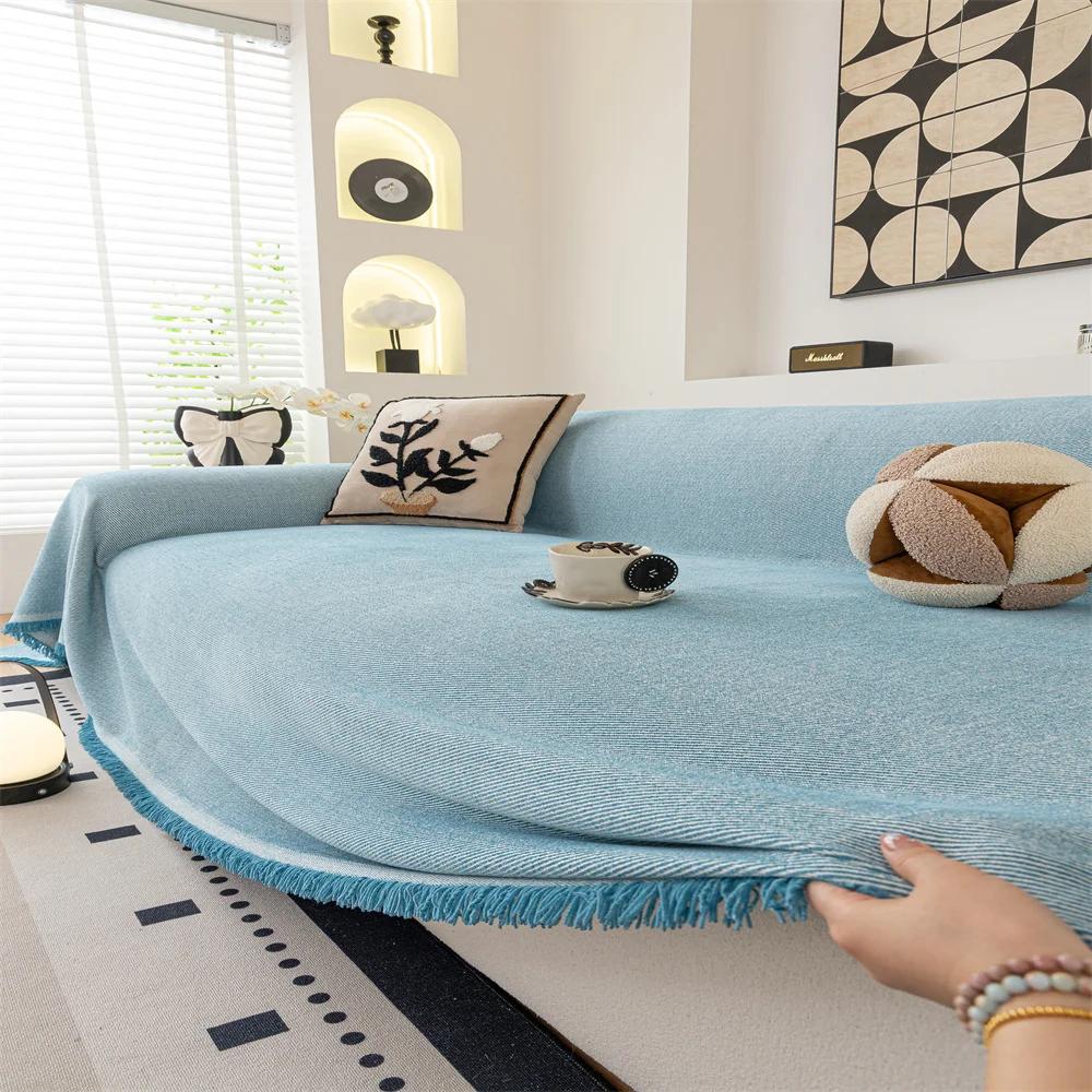 Woven Cotton Sofa Cover Blanket Sofa Towel for Living Room Furniture Dapestry Couch Coverecor T