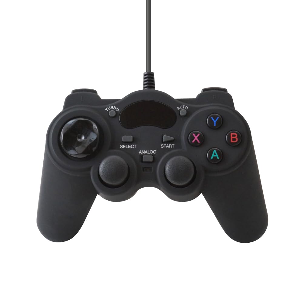Allone PC x 6 x 10 for PC Rapid Fire Wired Simple Controller, 16.5 cm, Games, Function, Only, Black, Lightweight, Operation, ALGA-PCCBK