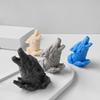 Wolf Head Silicone Candle Mold DIYs Animal 3D Plaster Resin Ornament Molds Home Decoration Crafts Gift for Enthusiasts
