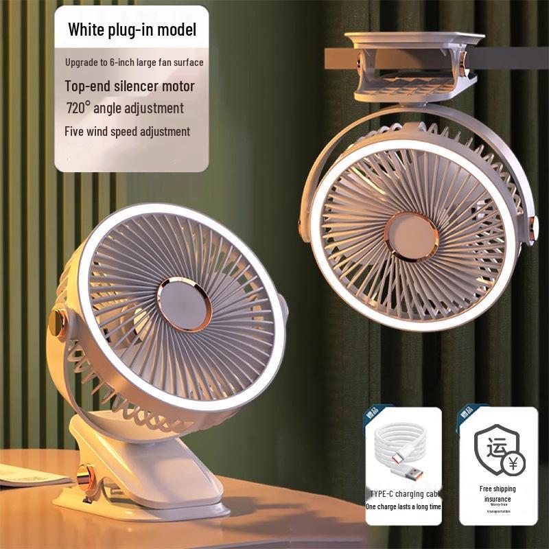Ultra-Quiet Mini Clip-On Fan with Long Battery Life for Office, Dorm, or Bed 10000mAh