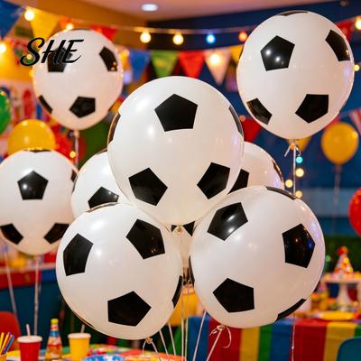Futbol Taraftarı Parti Malzemeleri 36 İnç Balonlar, Patlamaya Dayanıklı Lateks Futbol Baskılı Balon Spor Temalı Dekorasyon Maç Günü İçin, Dayanıklı