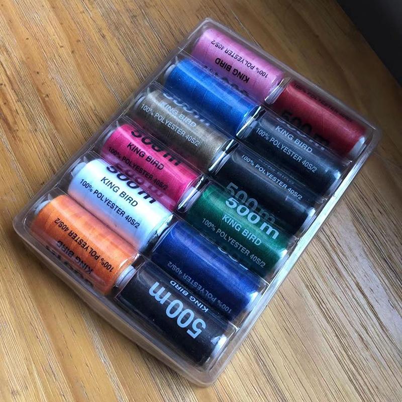 

15/12pcs 500M Strong And Durable Sewing Threads For Sewing Polyester Thread Clothes Sewing Supplies Accessories White Black