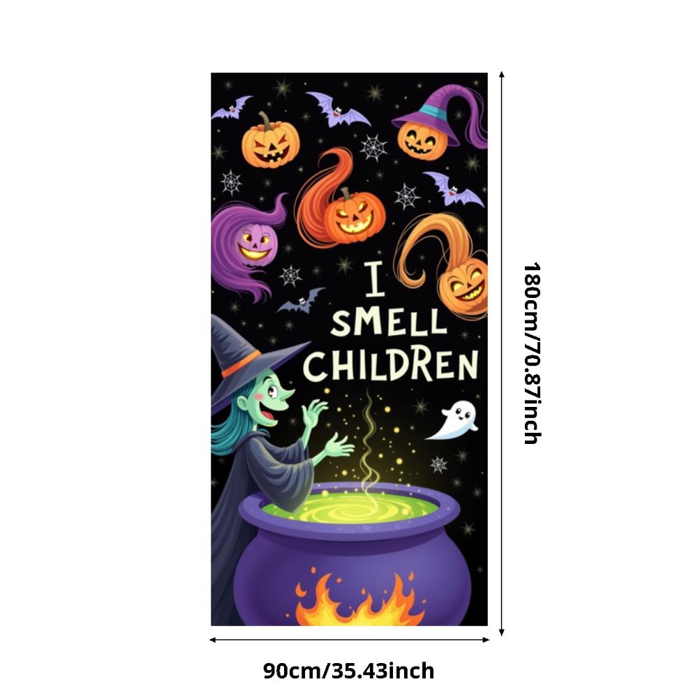 Halloween Banner Kessel Kürbis Banner Halloween Party Banner Farbenfrohes Design für Halloween Party Themenparty