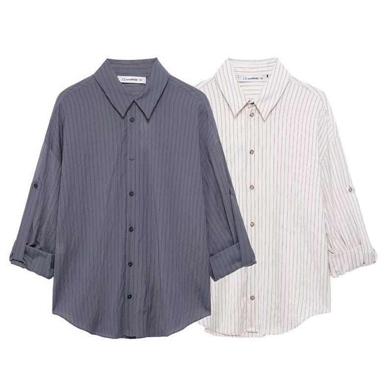 

TAOP&ZA Women s Striped Shirt & Wide-Leg Pants - Spring/Summer Fashion 2023 Large