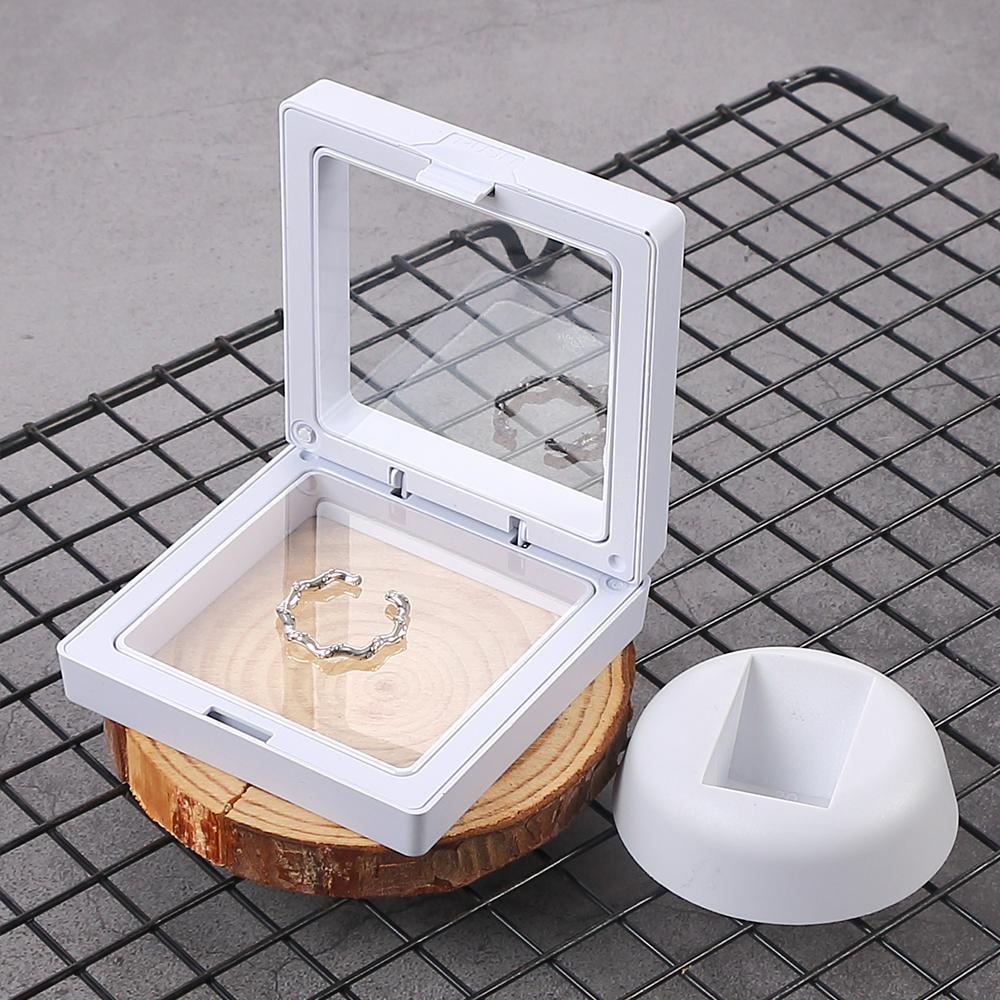 5Pcs Floating Display Case Frame Ring Necklace Earring Packaging Box Jewelry Coin Display Stand Holder