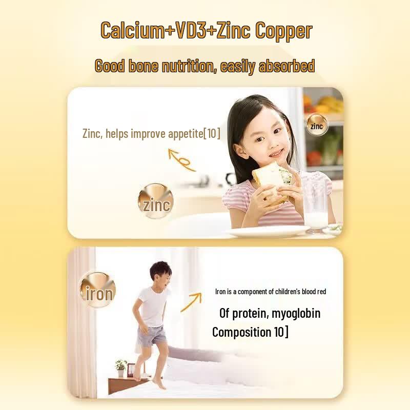 Caltrate Kids' Chewable Calcium Tablets with Iron, Zinc, and Vitamins