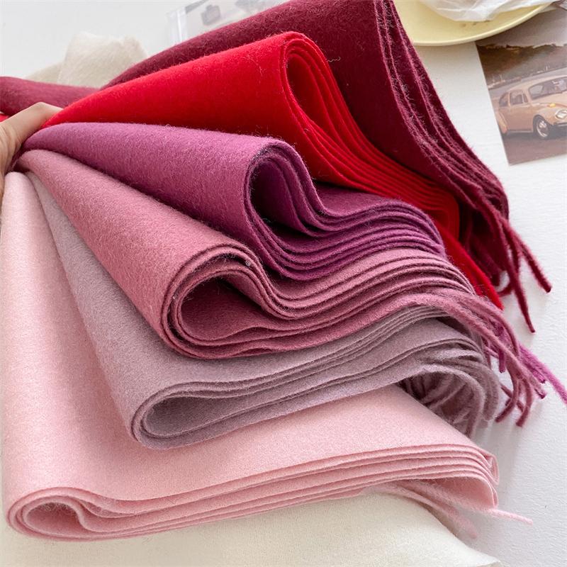 New 33 Color Winter Scarf for Women Long Warm Cashmere Scarves Hijab Lady Solid Shawl Wrap Female Pashmina Bandana Poncho Stole