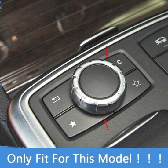 6Pcs Center Console Multimedia Button Cover For 14-15 Mercedes Benz E Class W212