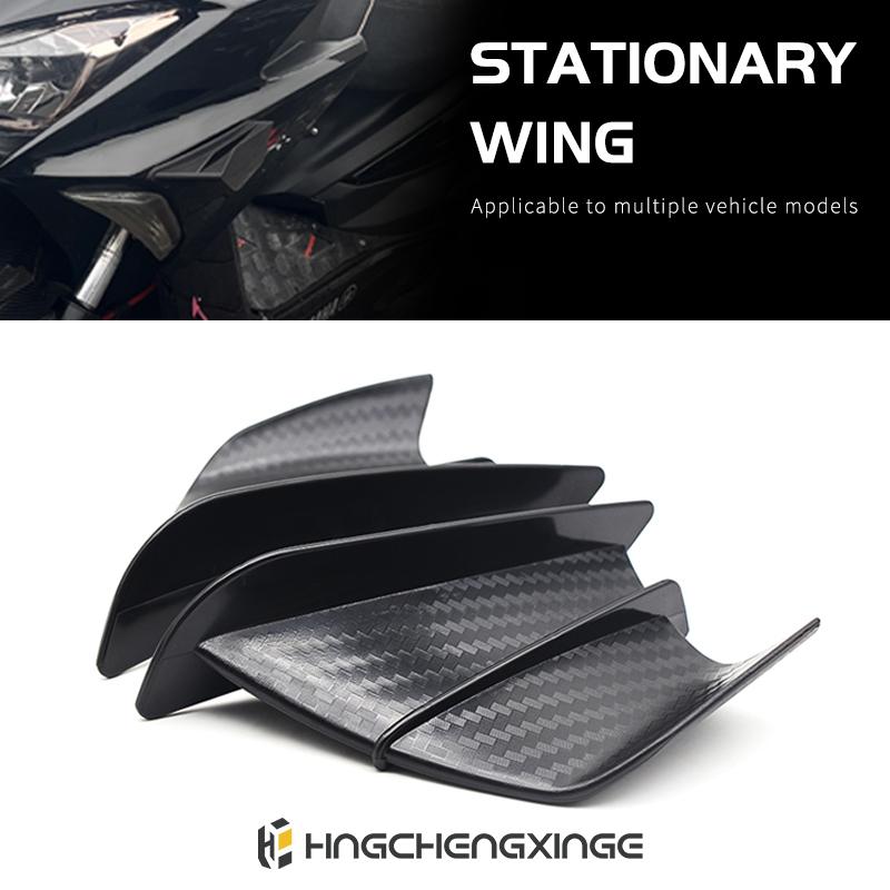 2X Universal Motorcycle Winglet Aerodynamic Spoiler Wing with Adhesive For Yamaha Suzuki Kawasaki Motorcycle Decoration Sticker