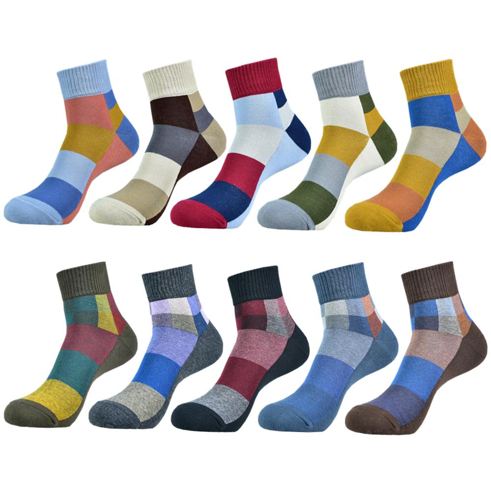 5 pairs Men's Spring/Summer Cotton Multi-color Short socks, Boat socks, quality Fashionable Lnnovative low cut socks