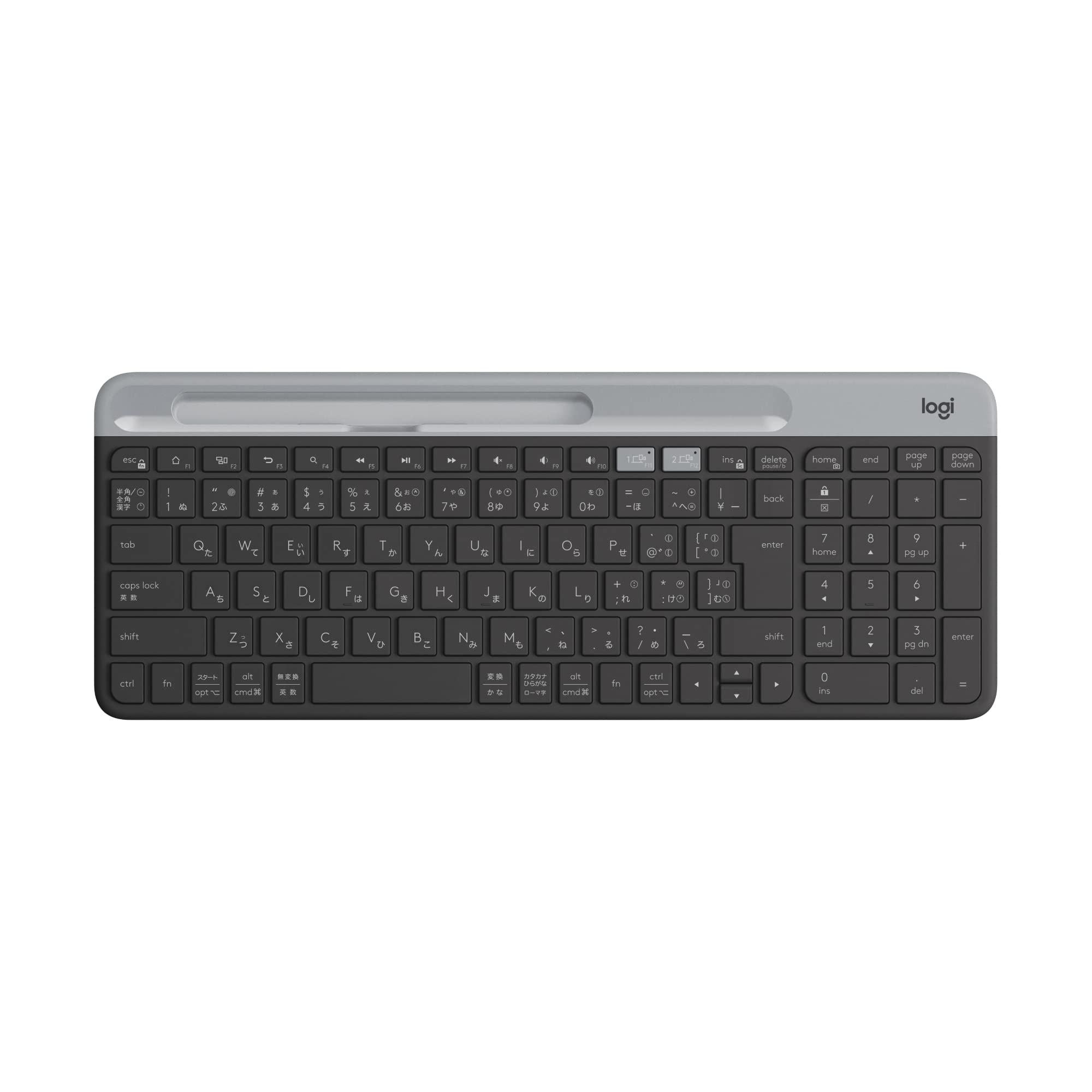 

Logitech Quiet Bluetooth Wireless Keyboard K580GR Graphite Ultra Thin Small Unifying Thin Numeric Keypad Wireless Windows Mac iPad iOS Android Chrome