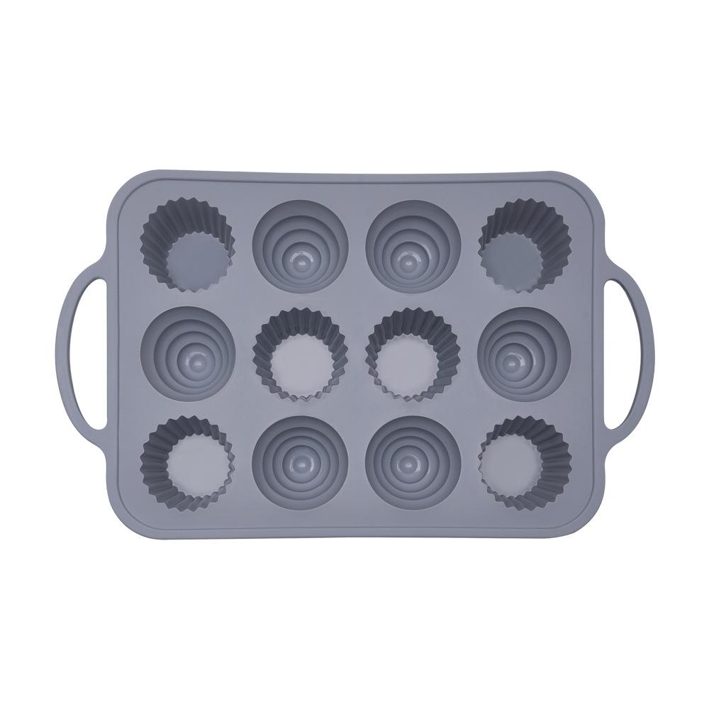 Food Grade Silicone Cake Mold High Temperature Resistant 12 Even Cake Making Baking Mold