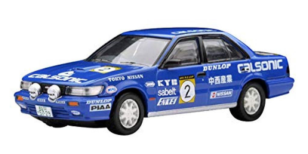 Tomica Limited Vintage Neo Scale Nissan Bluebird Team Calsonic 1989 All Japan Rally Spec 1/64 TLV-N185c SSS-R #2 (Finished Model)