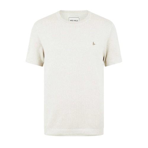 Jack Wills Mens Embroidered Crew Neck Regular T-Shirt