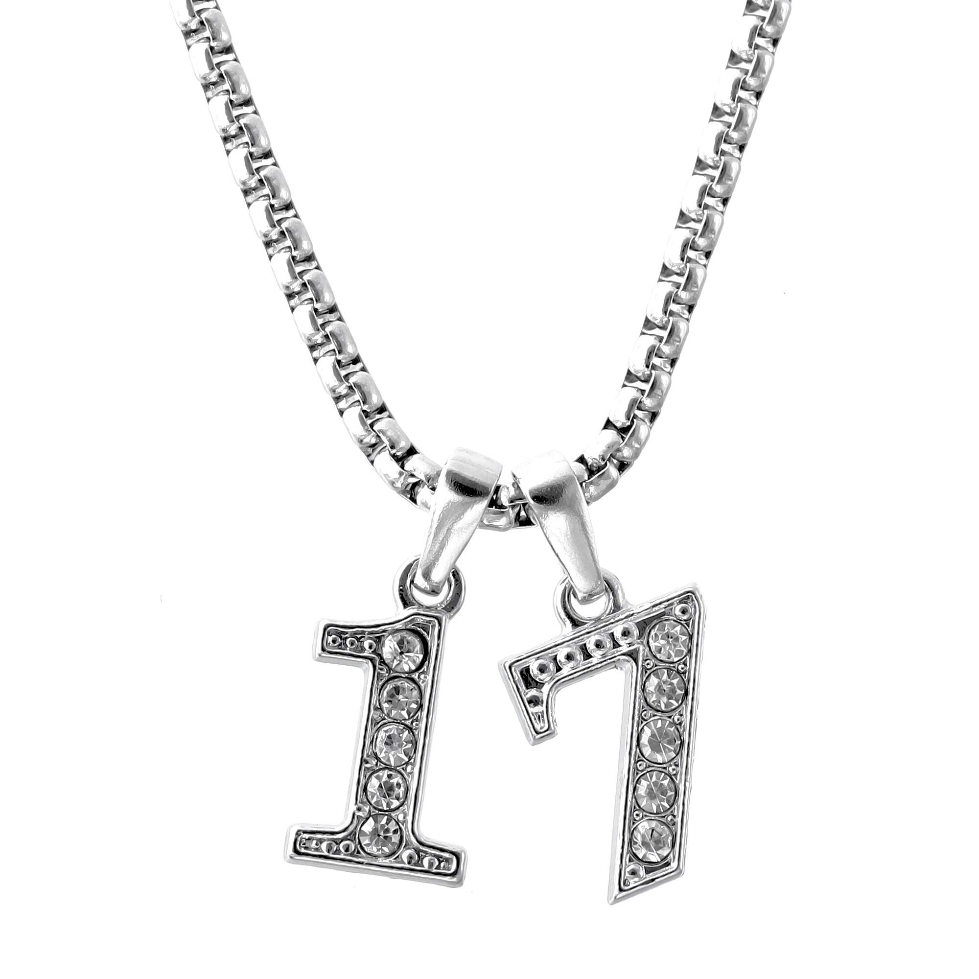 

Ожерелье с цифрами, которое можно носить даже во время купания, венецианская нержавеющая сталь для мужчин и женщин [SOPHIE], цепочка, сталь, 50 см, (17)