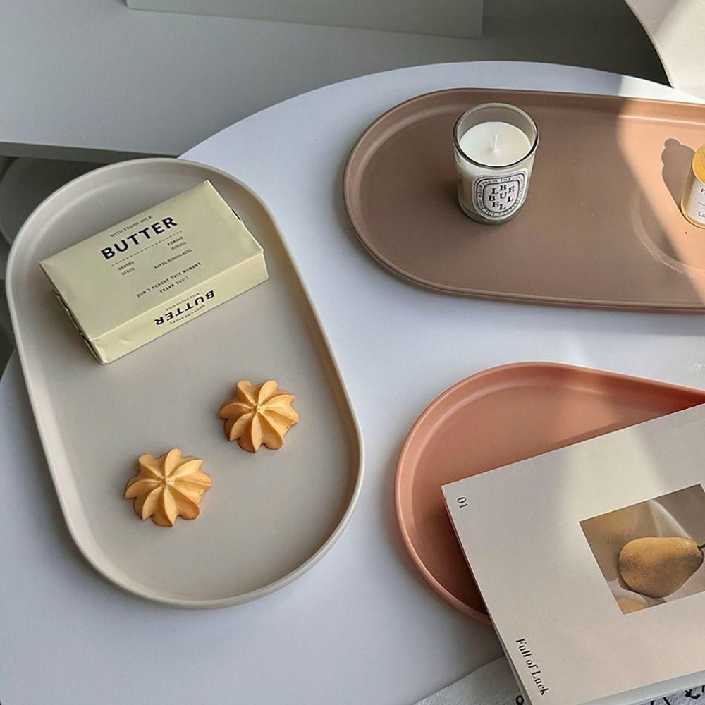 1Pcs Stackable Dessert Tray Smooth Edge Food Serving Tray Durable Fruit Plate  for Home Kitchen