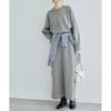 ROPE PICNIC Emur Knit Perfect for Gray Pullover, Sweat-Like Knit, Co-ordination, Women's, (07)