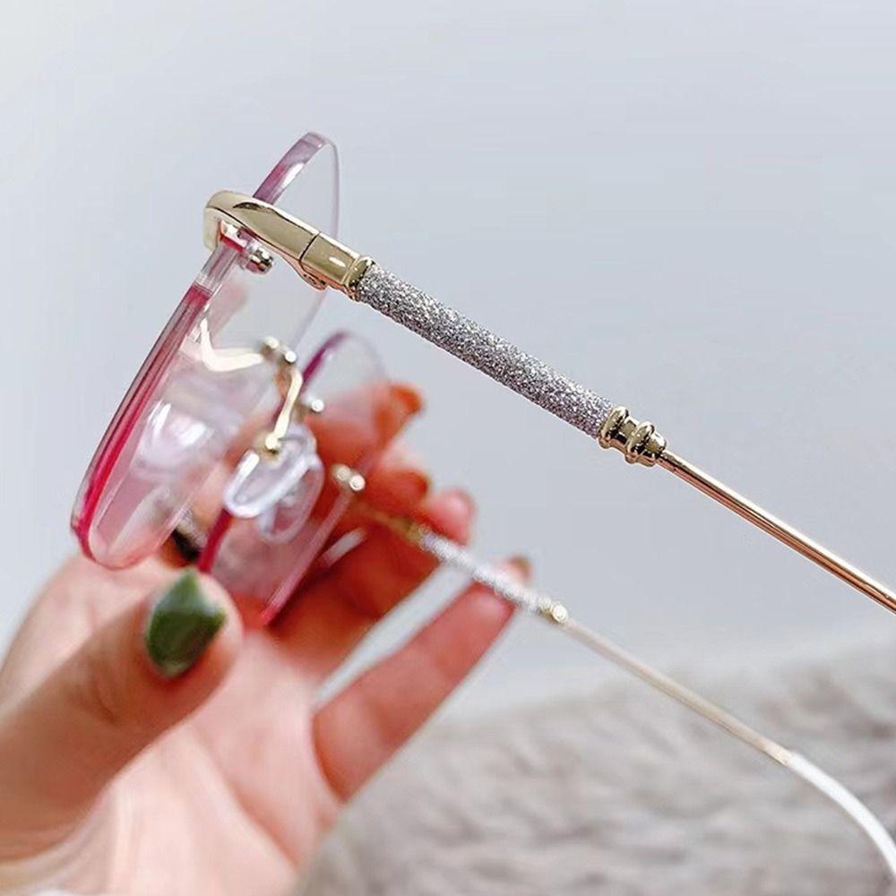 Shiny Blush Metal Square Glasses For Women Men  Vintage Oversized Glasses Frame Optical Eyeglass Spectacles Eyeglasses