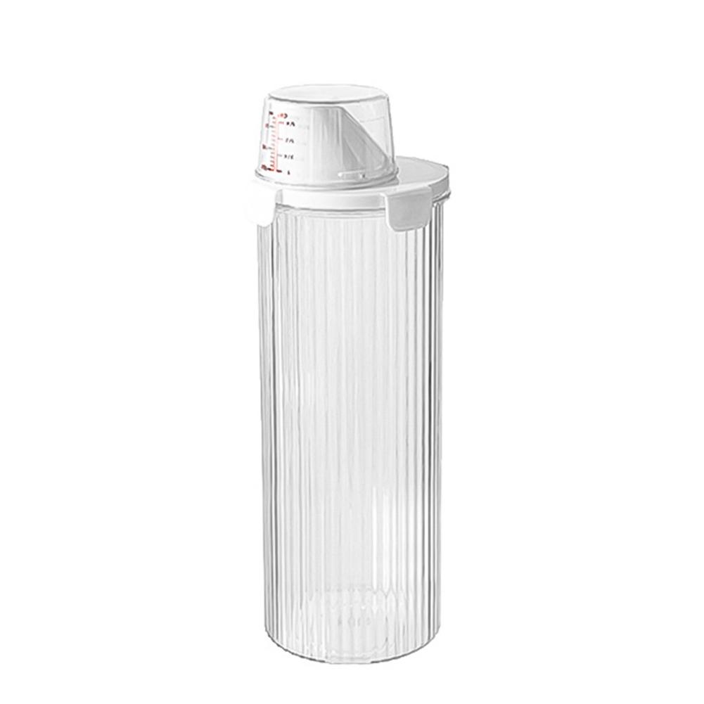 

Dry Food Storage Container Clear Container Airtight Bin Large Cereal Organizer Dry Food Storage Easy Dispensing Measuring Cup Small