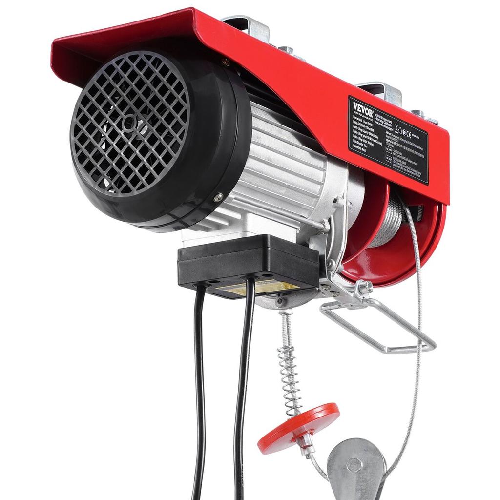 Electric Hoist Crane Winch 1760 lbs with 14 ft Wired Remote Control 230V