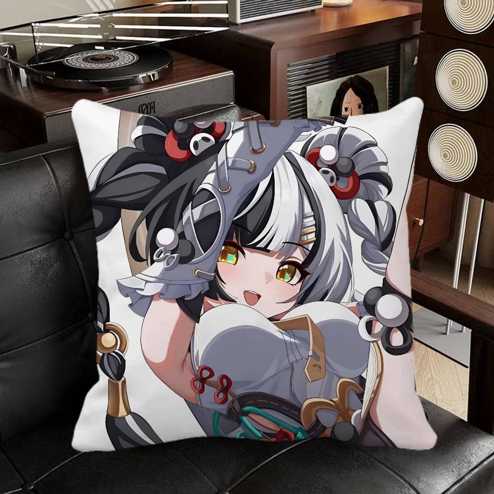 Dialyn Zenless Zone Zero Game Pillow Case Square Pillow Bedroom Sofa Leisure Comfort Cushion Car Home Decoration