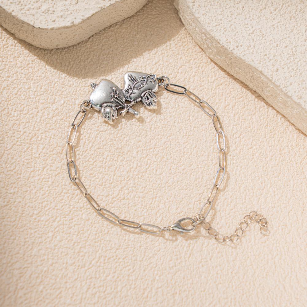 Exclusive Alloy Punk Style Religious Lobster Clasp Bracelet