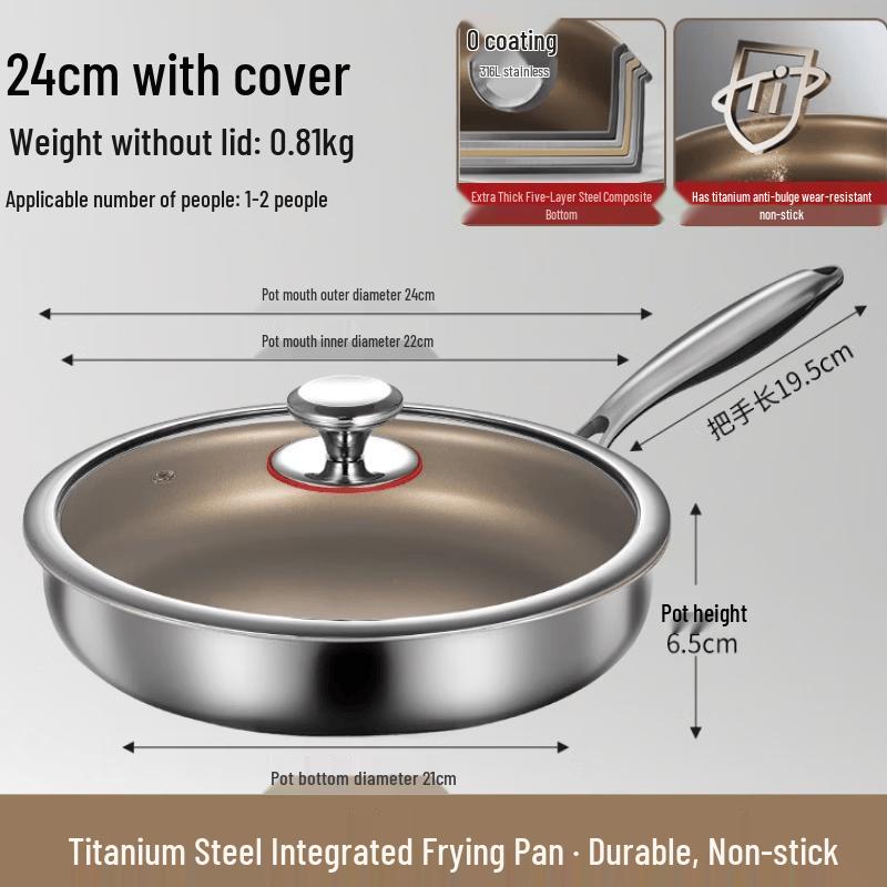 Wu Tuo 304 Stainless Steel Frying Pan