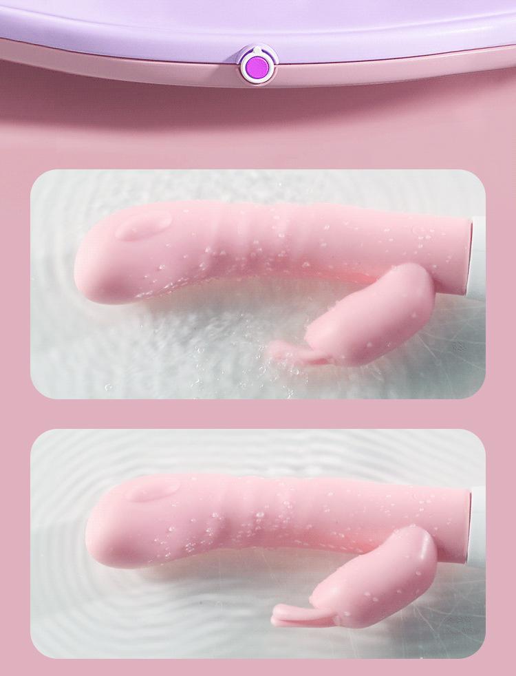 Miji Fun Vibrating Tongue & Licking Rabbit Wand with Heating & Variable Frequency